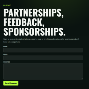 Ataraxy contact and sponsorship modal