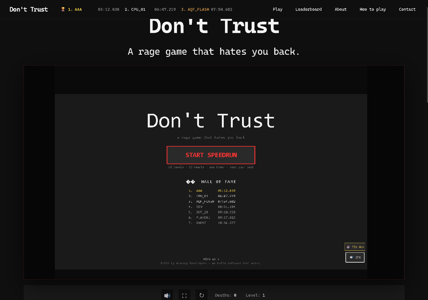 Don't Trust Homepage