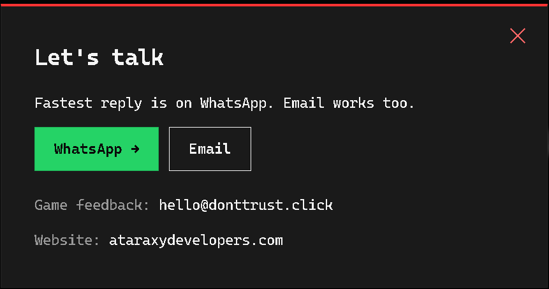Let's Talk Contact Modal