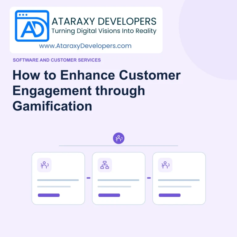 How to Enhance Customer Engagement through Gamification — Ataraxy Developers editorial illustration.