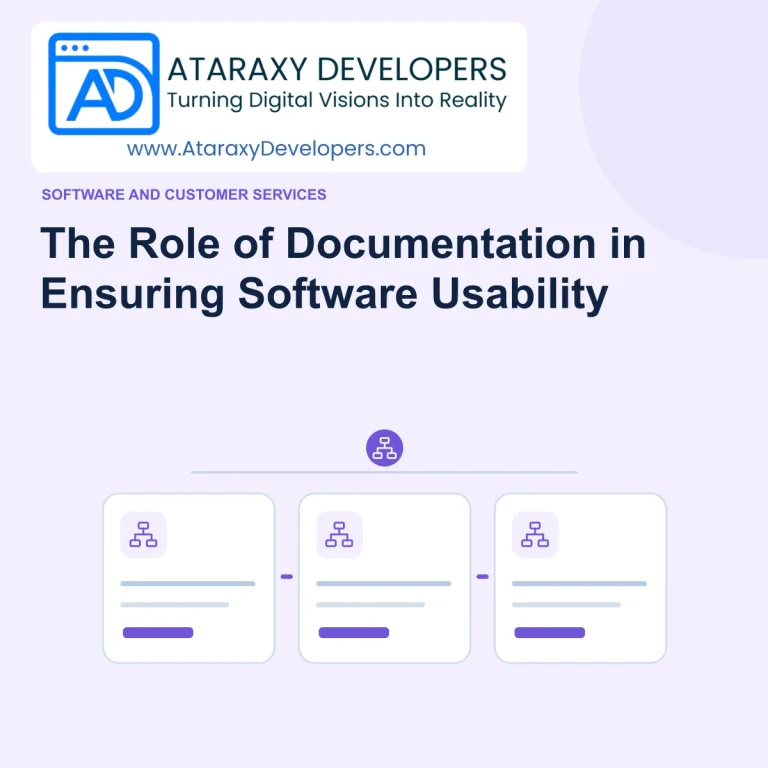 The Role of Documentation in Ensuring Software Usability — Ataraxy Developers editorial illustration.