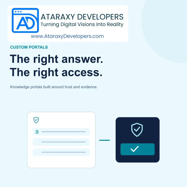 Build an AI Knowledge Portal That Respects User Permissions — Ataraxy Developers editorial illustration.